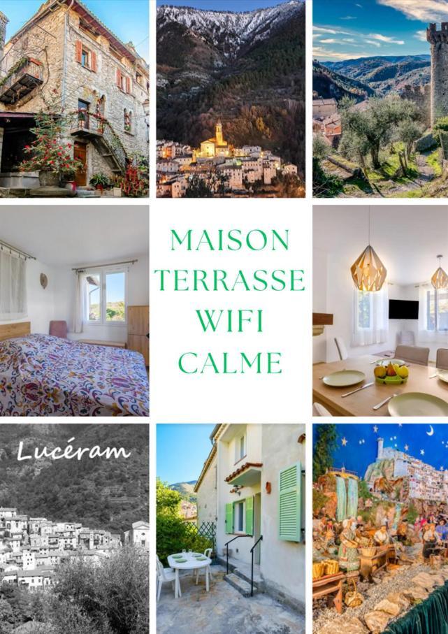 La Tiniera A Luceram - Maison Renovee 2023- Terrasse - Wifi - Village Des Creches Esterno foto